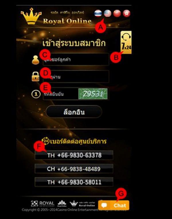 หน้าเกมส์พร้อมกับคำอธิบาย